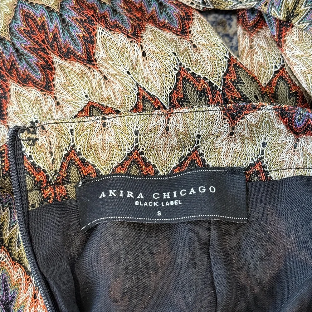 AKIRA Chicago Black Label Vibrant Chevron Knit Pants Small - Picture 5 of 9